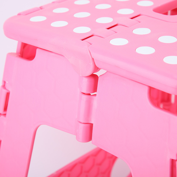 Dot Vikbar Plastpall Småstol Avancerad Bärbar Massagepall 29*22*39cm (Rosa)