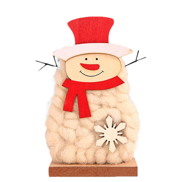 Søt dukkeleketøy ornament for innendørs hjem, kontor, kjøpesenter, juledekorasjon (snømann)