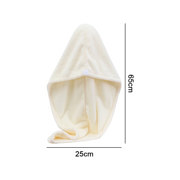 Mikrofiber Hårhandduk, Kvinna Absorberande Snabbtorkande Hårhatt, Snabbtorkande Trasselfri Anti-Frizz Handduk