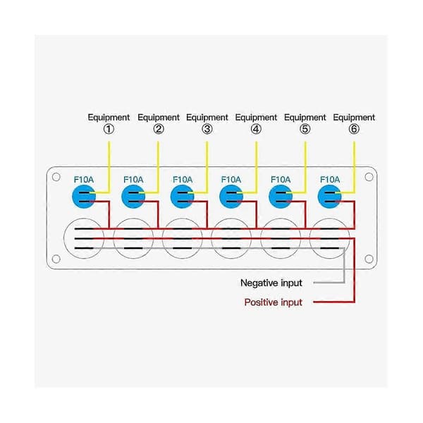 12/24v Bilpanel Multikontaktpanel Strømstyring Universal