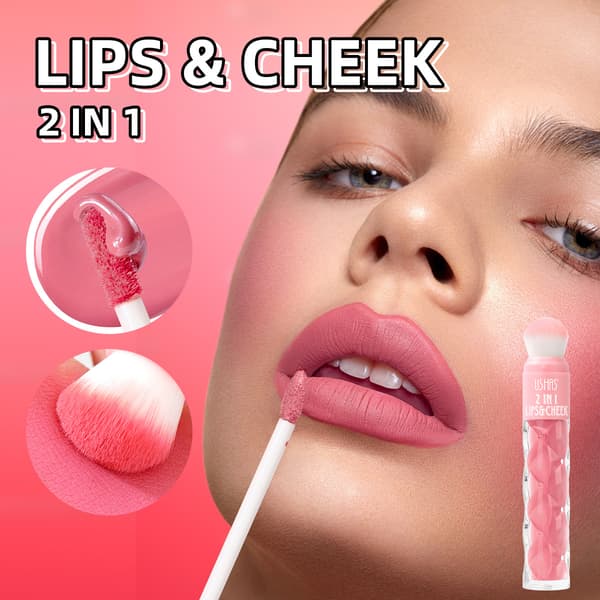 Long-lasting, natural liquid blush with brush