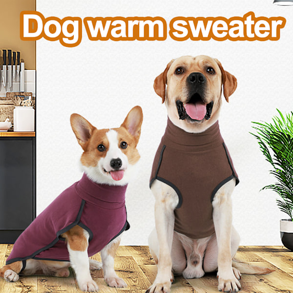Hundetrøje Varmt Trøjevest til Hunde Koldt Vejr Tøj Hund Vinter Sweatshirt Jakker til Hunde
