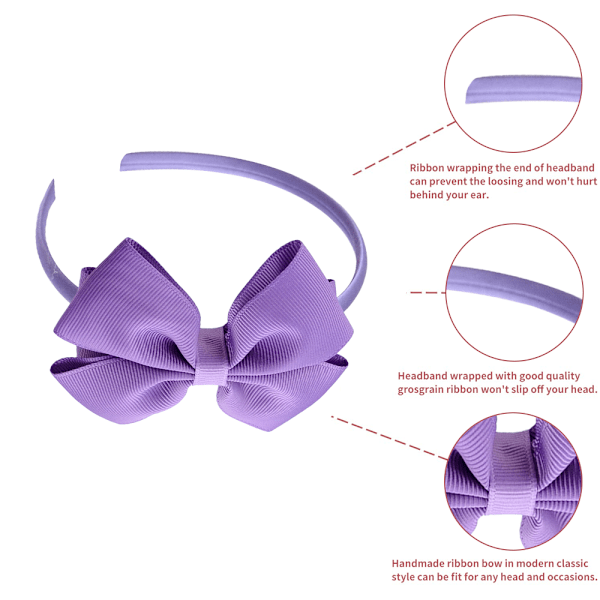 Fashion Svart Rosett Hårband Rosett Hårband Stor Rosett Grosgrain Band Hårbåge Hårband