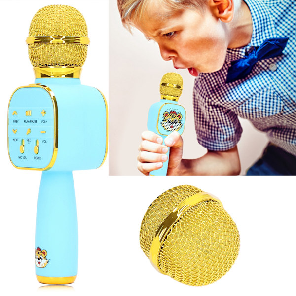 Børne Mikrofon Tegneserie Dyr Billede Trådløs BT USB Opladning Håndholdt Børne Mikrofon Højttaler Maskine til Hjemmet