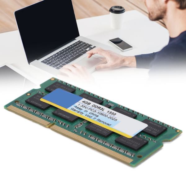 Xiede DDR3L RAM Bärbar Slitagebeständig Korrosionsskydd Värmeavledning Laptop RAM1333Mhz 4GB