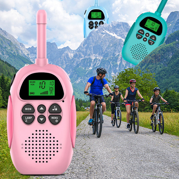 2 Pakkia Lasten Käyttöön Sopivia Ladattavia Walkie Talkieita - Lasten Joulu- Ja Syntymäpäivälahja, Mukana Taskulamppu, Ulkoiluun, Leirintään, Vaellukseen
