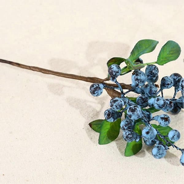 10-pack Artificial Blueberries Artificial Blueberry Stems for Decoration Blueberry Sticks Fruit
