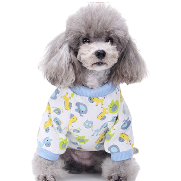 Hundepyjamas til små hunde Bløde hvalpe Onesie Kat Jumpsuit Komfortable kæledyrs tøj ()
