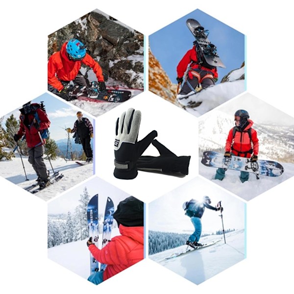 Udendørs klatrehandsker til mænd og kvinder vintercykling fleece varm ski studerende