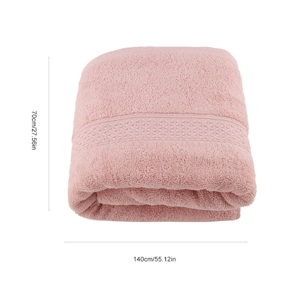 100% Bomulls Stor Tjock Stark Absorberande Snabbtorkande Mjuk Badhandduk (Rosa)