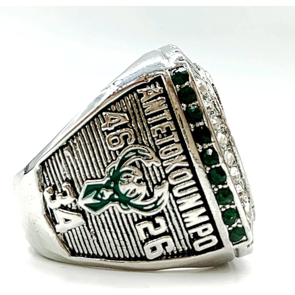 Milwaukee Championship Ring Replika Basketball Mesterskapsring med Mesterskapsringboks for 'Bucks Antetokounmpo Collection Fans Gave