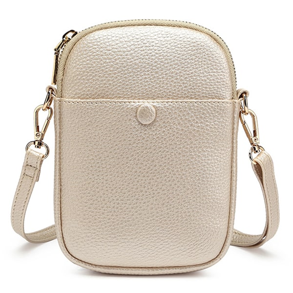 Crossbodyväska för kvinnor, axelväska i läder, mobiltelefonväska, liten crossbody, justerbar axelrem, mobilväska, plånbok, handväska för kvinnor