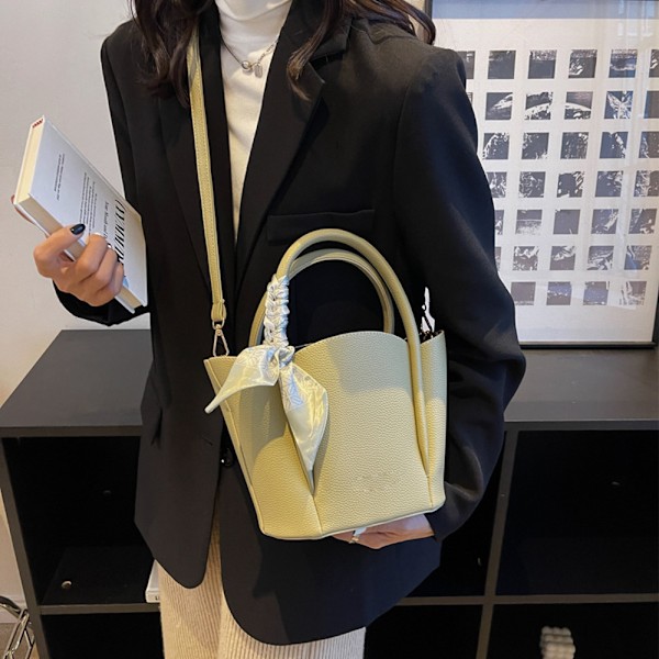 Ny handväska messenger bag PU-läder bärbar hinkväska