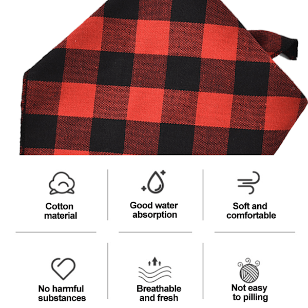 6 Pak Premium Polyester Håndklæder Hundeshalsklæder Trekant Slips Tøj Tilbehør Hundeshalsklæder