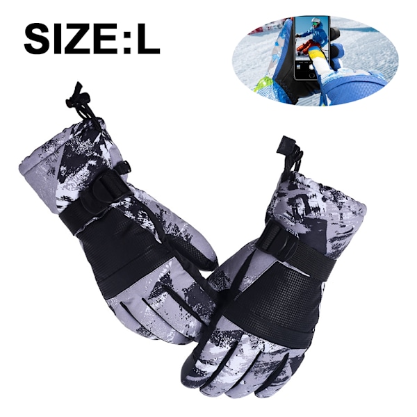 Ski- og Snowboardhandsker, Vandtætte Vintervarme Handsker, Koldvejr Touchscreen Snehandsker