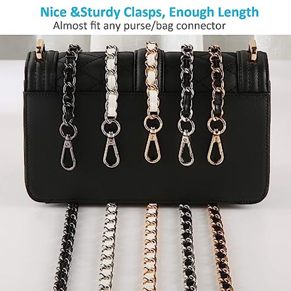Väska Kedjesträck Crossbody Väska Kedjor Handväska Kedja Ersättning Läder Kedjesträck 120cm