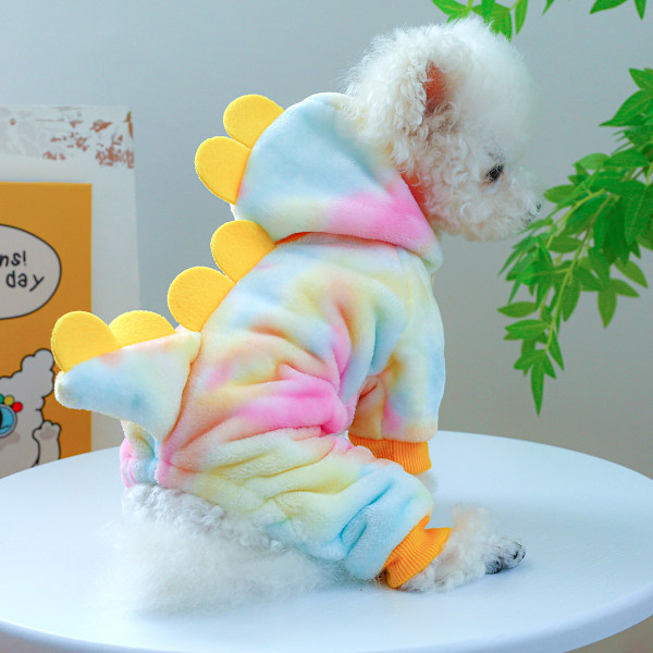 Kläder för husdjur Hundkläder - Hund Katt Valp Jacka Kläder Mjukt korallfleecematerial Overall Vinterrock med hatt Rock Hoodie för Teddy Hund Husdjur Plysch