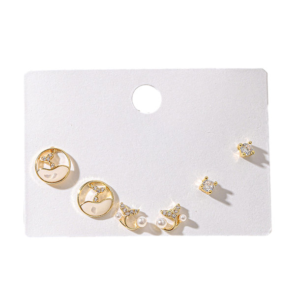 Fashion örhängen studs silver nålar örhängen enkla och utsökta accessoarer