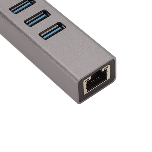 USB-C Hub USB-C till RJ45-adapter 5 Gbps Plug and Play USB-dockningsstation för Windows för OS X för Linux Silvergrå