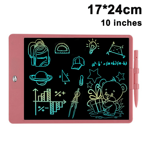 Lahjat pojille ja tytöille - 10 tuuman LCD-kirjoitus- ja piirtotaulu, uudelleenkäytettävä piirtoalusta lapsille, tytöille, taaperoille, teineille, esikoululaisille, aktiviteettipeli