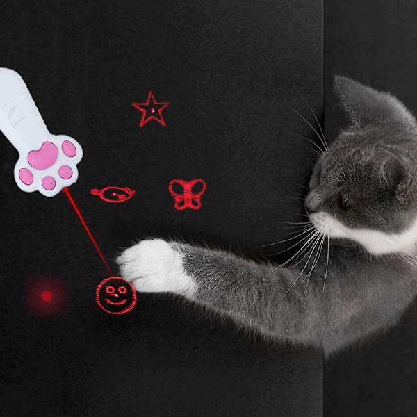 Interaktiva katt- och hundleksaker för inomhusbruk, LED-projektion, husdjursträningstillbehör, presenter till barn.
