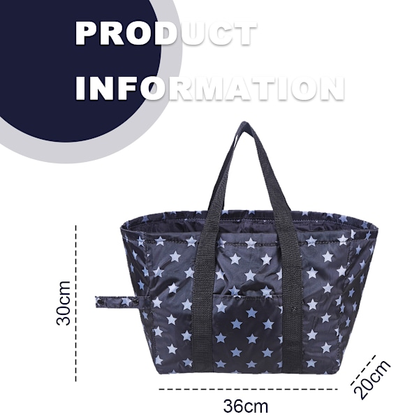 Mjuk Stor Utility Tote, Vikbar Återanvändbar Förvaringsväska Termisk Tote Väska för Kontorsarbetare Picknick Vandring Strand Fiske