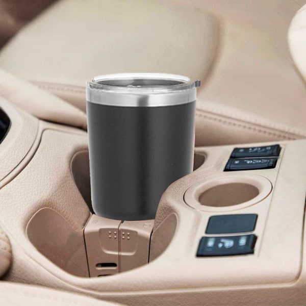 Thermos Termosmugg i Rostfritt Stål, Resemugg för Kaffe, Isolerad Kaffekopp med Vikbart Lock