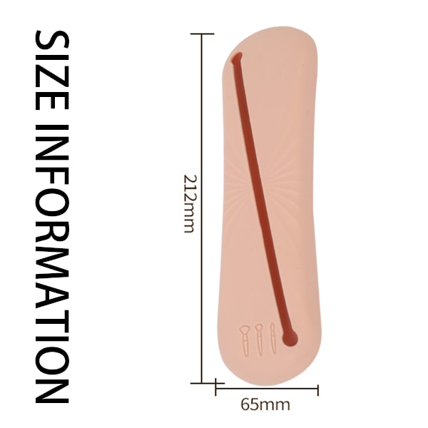 Meikkisiveltimen pidike, matkameikkisiveltimen järjestäjä, silikoninen kosmetiikkakassi matkakokoisille siveltimille, kotelo naisille ja tytöille