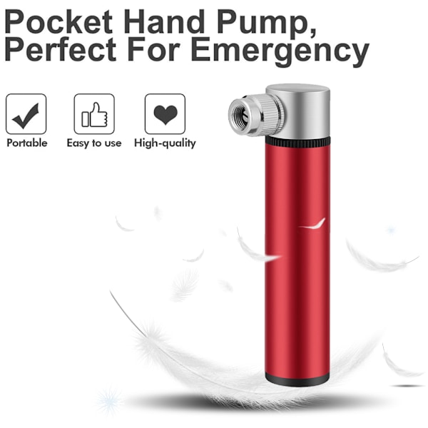 Mini-pyörän pumppu 120 PSI, mukana kiinnityssarja - Kompakti ja kevyt - Pyörän renkaiden pumppu maantiepyörille, maastopyörille ja muille pyörille