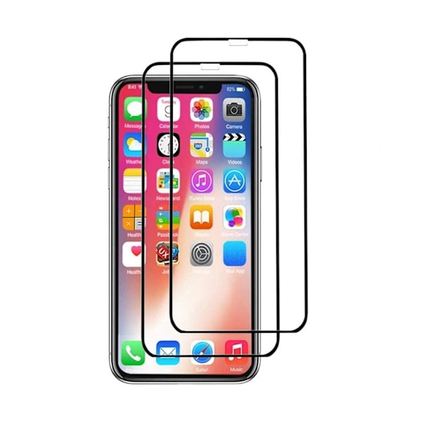 iPhone 12 Mini - 2-Pack Heltäckande Skärmskydd i Härdat Glas