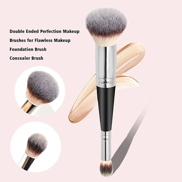 Foundation-kost for flytende sminke Dobbeltsidet foundation-kost & concealer-kost