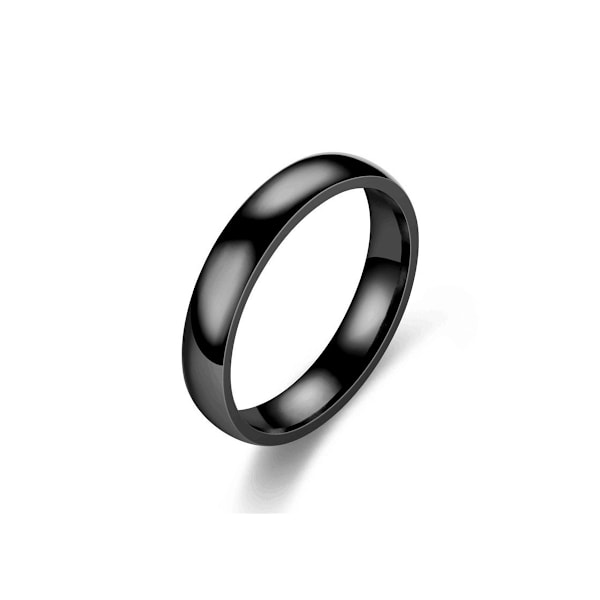 4mm Titanring, glatt kuppel, høypolert, komfortabel passform, størrelse 8-11