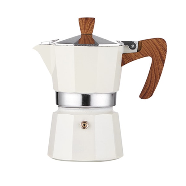 Klassisk spishäll espressobryggare för stark smaksatt espresso, italiensk stil aluminiumhaltig espressokanna, kubansk och grekisk kaffebryggare, moka