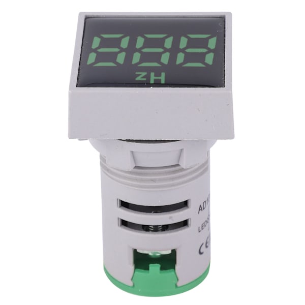 Kvadratisk Digitalt Display LED Indikationslys AC100~380V 20~75Hz Frekvensmåling (Grøn)
