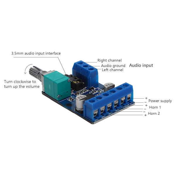 30Wx2 Digital Förstärkarkort 12V/24V Drivs DIY Stereo Förstärkningsmodul