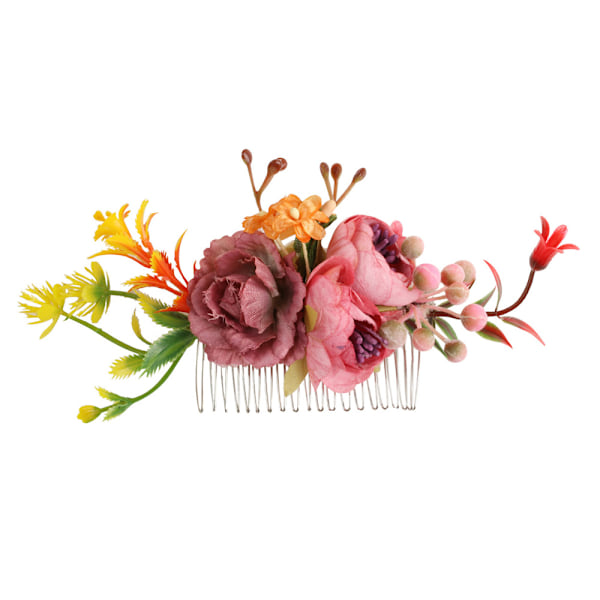 Rose Blomster Hårkam Floral Hårkam Brudesmykker For Brud Og Brudepike Bryllup, Julegave Til Kvinner