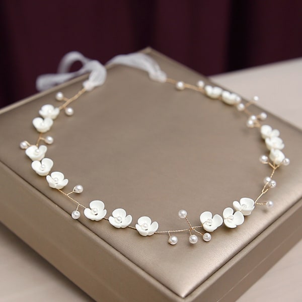 Silver Bröllopsdiadem med Rhinestones, Kristallpärlor, Hårslingor, Bröllopshuvudbonader för Brud, Brudtärna, Flicka