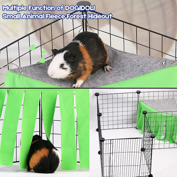 Hamsterhängmatta Marsvin Kanin Tofs Hörn Hus Gömma Tält Bo Pet Gömma Hus Ljusrosa/Ljusblå/Fluorescerande Grön