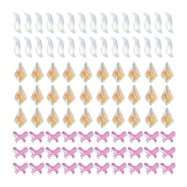 90 st Nail Art Aurora Rhinestones Mixade Former & Kristaller Blanka DIY Nail Art Design