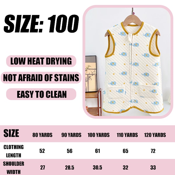 Sovesæk til småbørn med fødder - All Season Baby Wearable Blanket til gående - Bomuldssovesæk