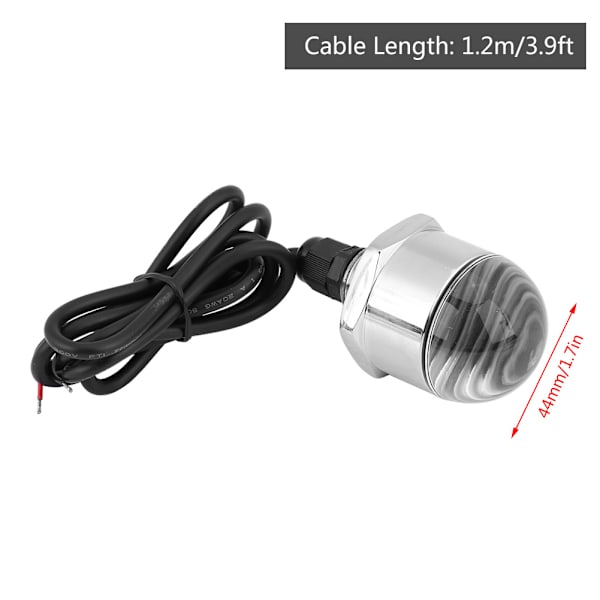 Marine Yacht Båd 12V 304 Rustfrit Stål Rund Blå LED Under Vand Lys Lampe & Drænprop