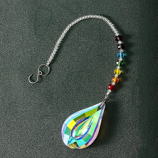 76mm Ab Prisma Chakra Färg Kristall Pärla Suncatcher Kompatibel