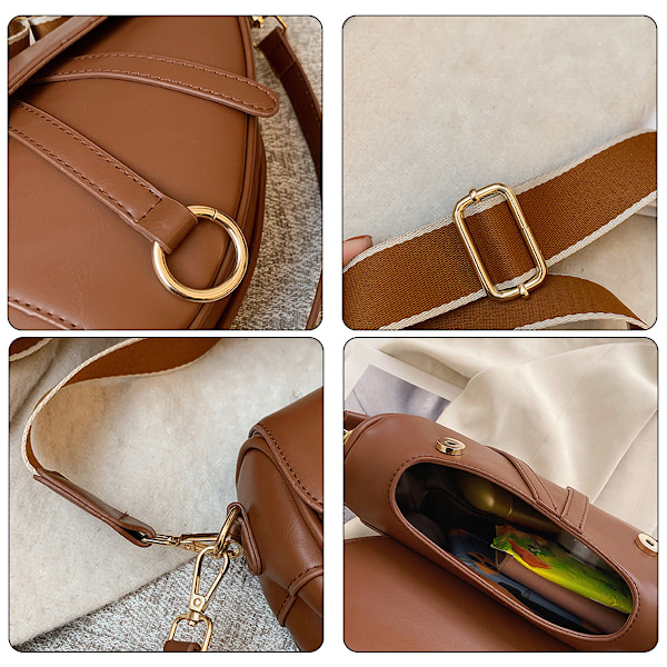 Damväska Sadel Axelväska Clutch Plånbok Liten Axelremsväska Axelväska Vintage