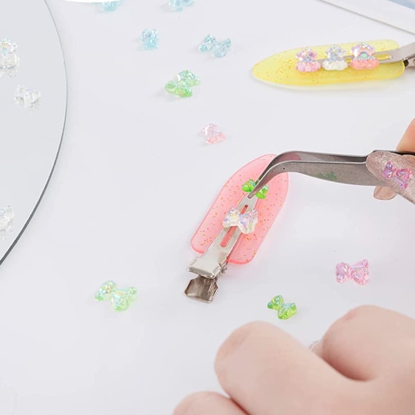 80 kpl Kynsikarhu 3D Kynsikoristeita Resin Kynsien Koristelusetti Kynsiart Design DIY