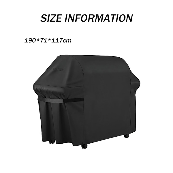 Grillskydd 58 tum Gas-BBQ Grillskydd, Vattentätt, UV-skyddande Material med Kardborreband & Justerbar Hem Snodd för Weber Nexgrill Char-Broil