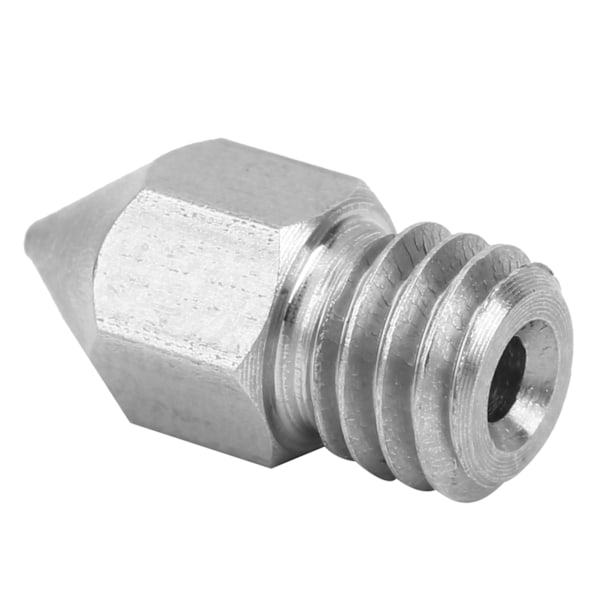 10 stk 3D-printerdyse Sett Sølv Slitesterk for MK8 Ekstruder Rustfritt Stål Tilbehør 0,6 mm