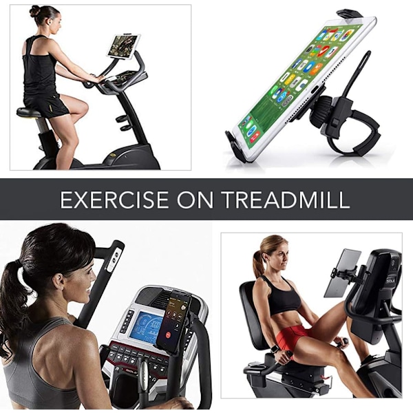 Tabletthållare, mobiltelefonhållare cykel med 360° rotation för hemmatränare/crosstrainer/cykel/GPS navigationsgym, stativ för