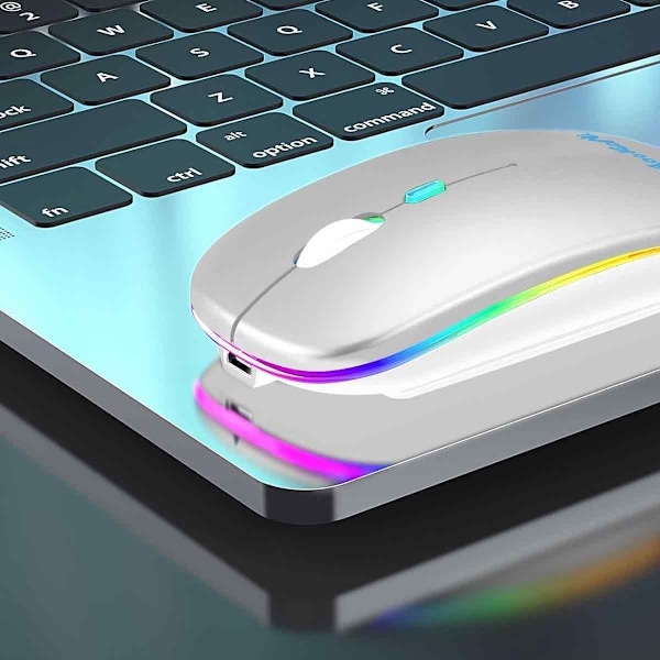 PC-mus trådlös Bluetooth och radio för dator bärbar dator MAC uppladdningsbar LED