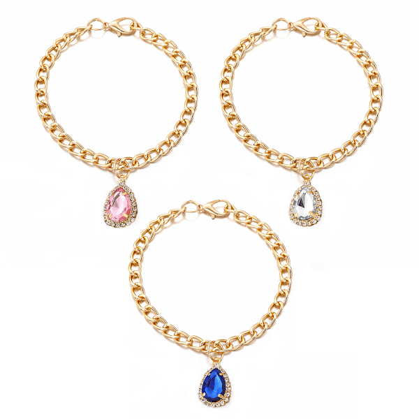 Katt Halsband Halsband med Hjärta Rhinestone Hänge, Lätt Justerbar Glans Diamant Söta Flickor Bröllop Födelsedagsfest