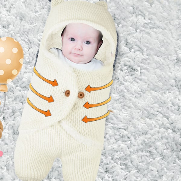 Babyfilt för Pojkar och Flickor, Söt Nyfödd Swaddle Wrap